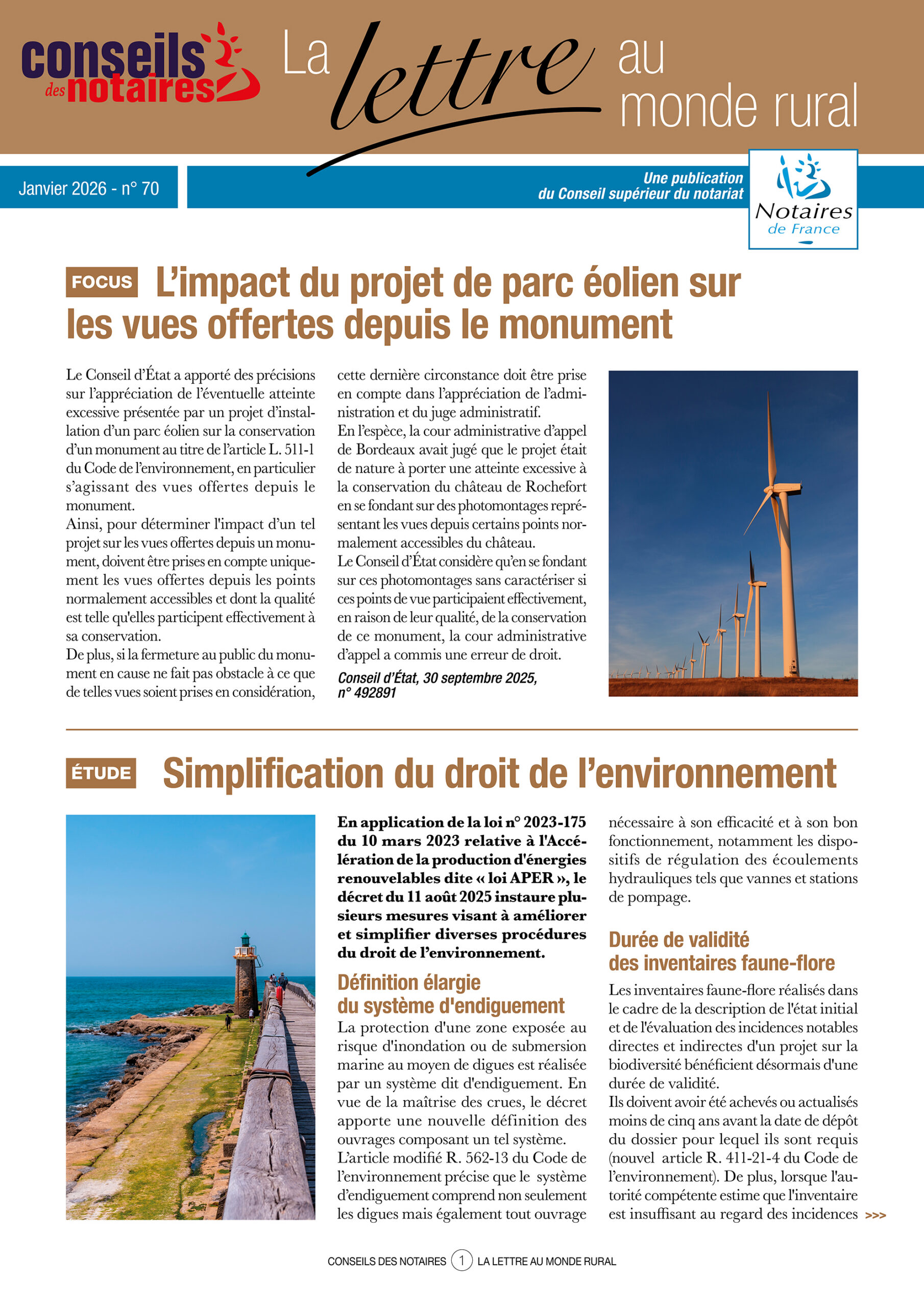 LETTRE 70 .JANVIER 2026. CDN MONDE RURAL