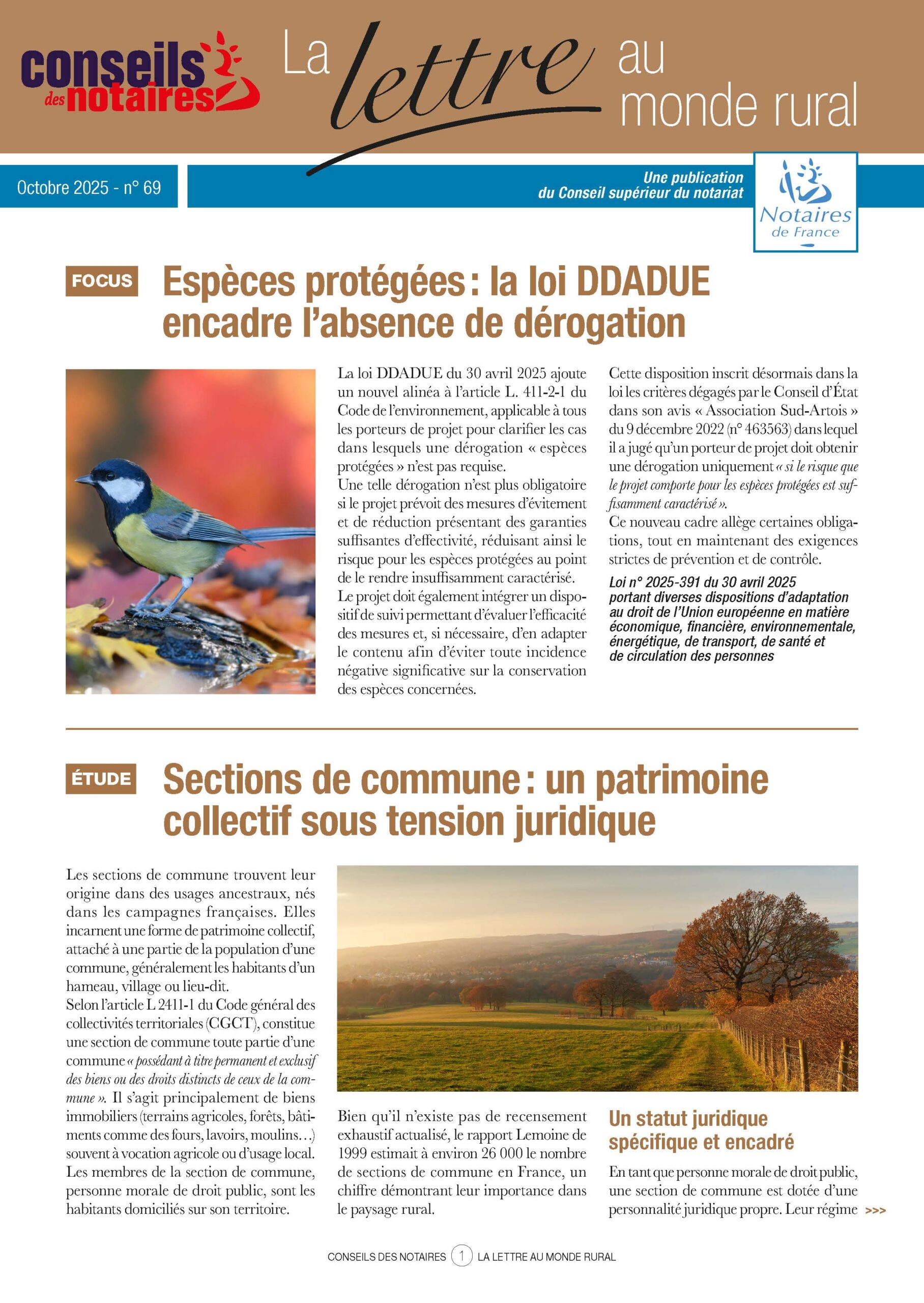 Octobre 2025. Monde rural 69